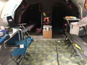 Fresh & Black - blackout bedrooms in a Quechua Air tent