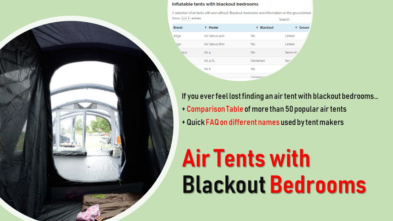 inflatable tents with blackout bedrooms