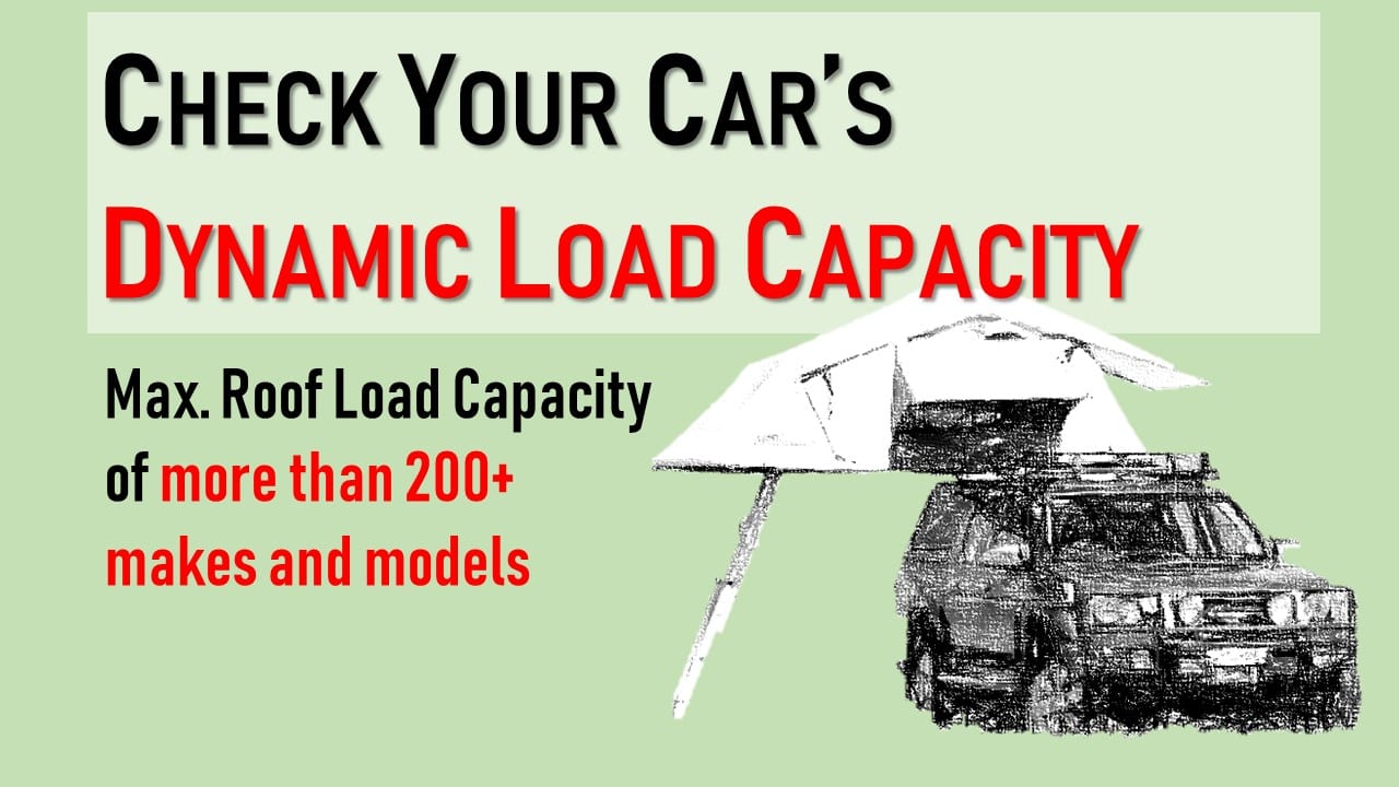 Which roof tent fits your car? Find out by checking the dynamic load capacity of your car first.