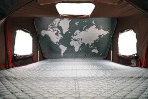 Skycamp interiors - the pattern inner cover is a nice touch